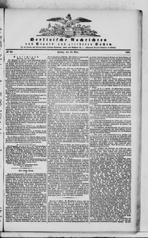 Berlinische Nachrichten von Staats- und gelehrten Sachen on Mar 13, 1868