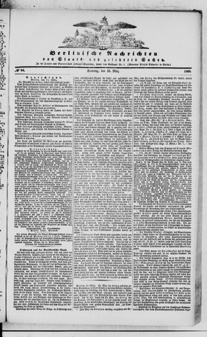 Berlinische Nachrichten von Staats- und gelehrten Sachen vom 15.03.1868
