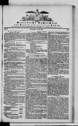 Berlinische Nachrichten von Staats- und gelehrten Sachen vom 26.03.1868