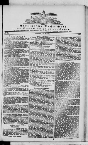 Berlinische Nachrichten von Staats- und gelehrten Sachen vom 28.03.1868