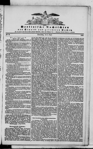 Berlinische Nachrichten von Staats- und gelehrten Sachen vom 02.04.1868