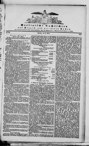 Berlinische Nachrichten von Staats- und gelehrten Sachen vom 03.04.1868