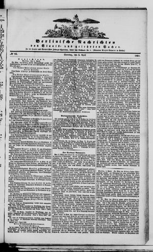 Berlinische Nachrichten von Staats- und gelehrten Sachen vom 05.04.1868
