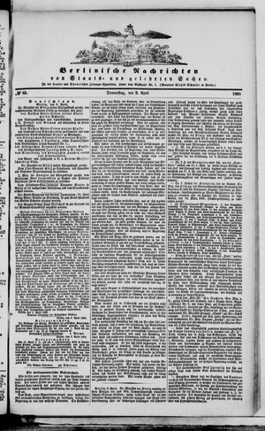 Berlinische Nachrichten von Staats- und gelehrten Sachen vom 09.04.1868