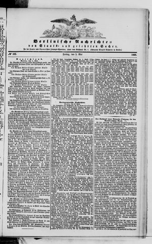 Berlinische Nachrichten von Staats- und gelehrten Sachen vom 01.05.1868