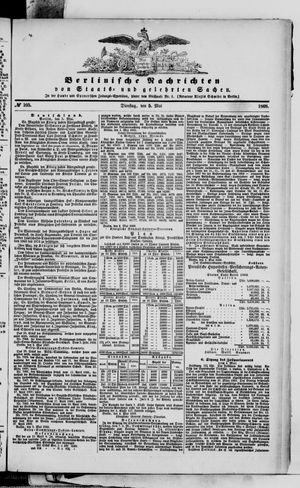 Berlinische Nachrichten von Staats- und gelehrten Sachen on May 5, 1868