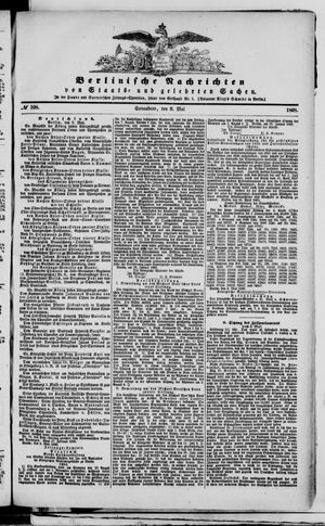 Berlinische Nachrichten von Staats- und gelehrten Sachen vom 09.05.1868