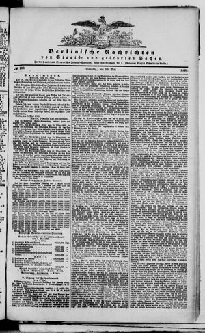 Berlinische Nachrichten von Staats- und gelehrten Sachen vom 10.05.1868