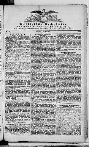 Berlinische Nachrichten von Staats- und gelehrten Sachen vom 13.05.1868