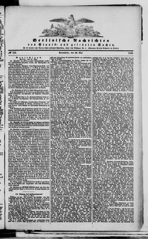 Berlinische Nachrichten von Staats- und gelehrten Sachen on May 16, 1868