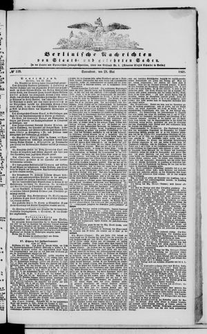 Berlinische Nachrichten von Staats- und gelehrten Sachen vom 23.05.1868