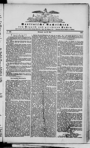 Berlinische Nachrichten von Staats- und gelehrten Sachen vom 27.05.1868