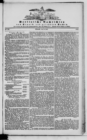 Berlinische Nachrichten von Staats- und gelehrten Sachen vom 03.06.1868