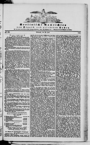 Berlinische Nachrichten von Staats- und gelehrten Sachen vom 10.06.1868