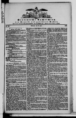 Berlinische Nachrichten von Staats- und gelehrten Sachen vom 17.06.1868