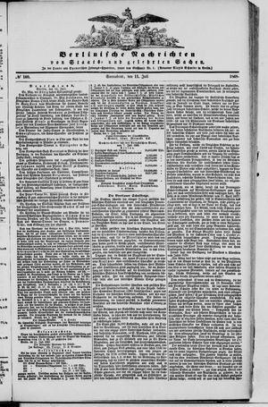 Berlinische Nachrichten von Staats- und gelehrten Sachen vom 11.07.1868