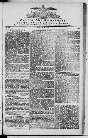 Berlinische Nachrichten von Staats- und gelehrten Sachen vom 17.07.1868