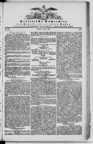 Berlinische Nachrichten von Staats- und gelehrten Sachen vom 21.07.1868