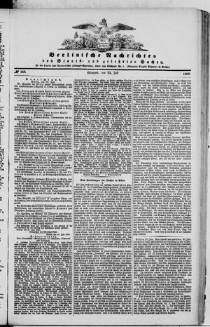Berlinische Nachrichten von Staats- und gelehrten Sachen vom 22.07.1868