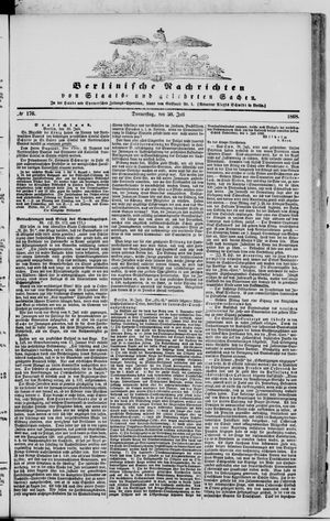 Berlinische Nachrichten von Staats- und gelehrten Sachen vom 30.07.1868