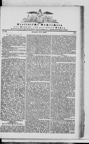 Berlinische Nachrichten von Staats- und gelehrten Sachen vom 08.08.1868