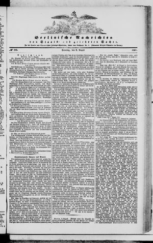 Berlinische Nachrichten von Staats- und gelehrten Sachen vom 09.08.1868
