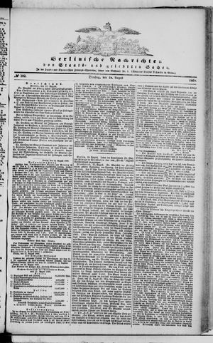 Berlinische Nachrichten von Staats- und gelehrten Sachen vom 18.08.1868