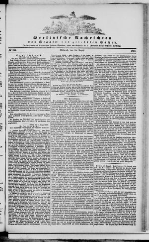 Berlinische Nachrichten von Staats- und gelehrten Sachen on Aug 26, 1868