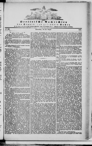 Berlinische Nachrichten von Staats- und gelehrten Sachen vom 27.08.1868