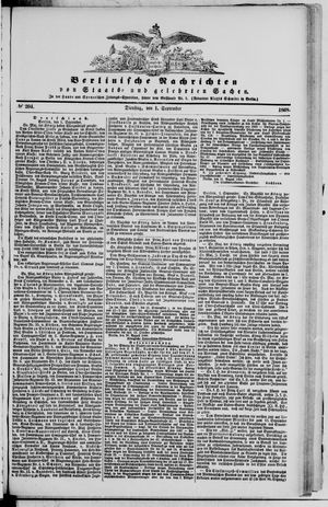 Berlinische Nachrichten von Staats- und gelehrten Sachen vom 01.09.1868