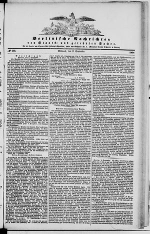 Berlinische Nachrichten von Staats- und gelehrten Sachen vom 02.09.1868