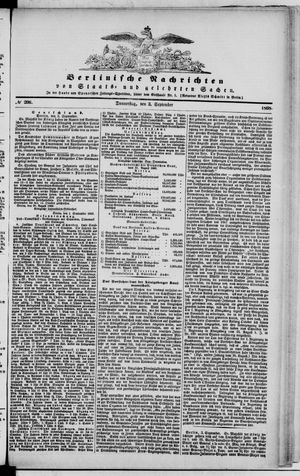 Berlinische Nachrichten von Staats- und gelehrten Sachen vom 03.09.1868