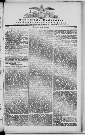 Berlinische Nachrichten von Staats- und gelehrten Sachen vom 05.09.1868