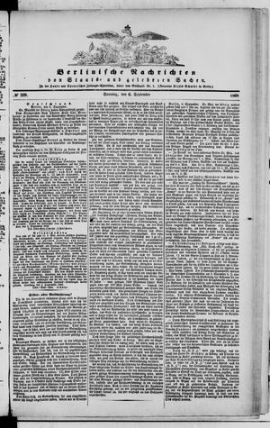 Berlinische Nachrichten von Staats- und gelehrten Sachen vom 06.09.1868