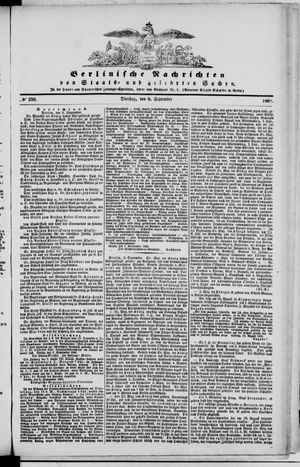Berlinische Nachrichten von Staats- und gelehrten Sachen vom 08.09.1868