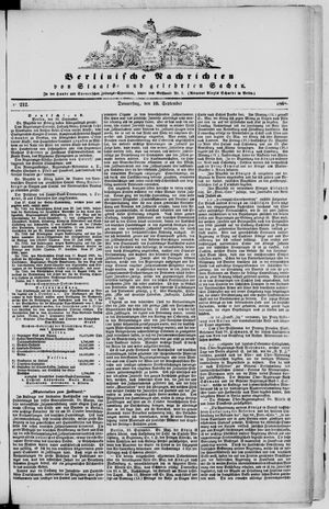 Berlinische Nachrichten von Staats- und gelehrten Sachen vom 10.09.1868