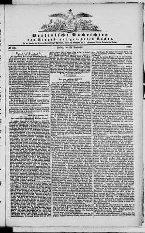 Berlinische Nachrichten von Staats- und gelehrten Sachen vom 25.09.1868