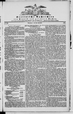 Berlinische Nachrichten von Staats- und gelehrten Sachen on Sep 26, 1868