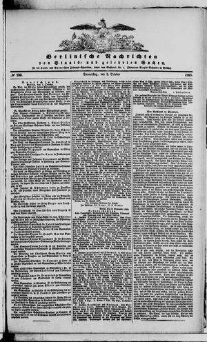 Berlinische Nachrichten von Staats- und gelehrten Sachen on Oct 1, 1868