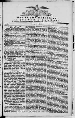 Berlinische Nachrichten von Staats- und gelehrten Sachen vom 06.10.1868