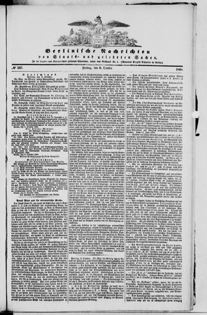 Berlinische Nachrichten von Staats- und gelehrten Sachen vom 09.10.1868