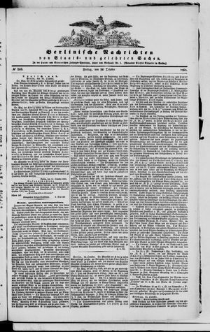 Berlinische Nachrichten von Staats- und gelehrten Sachen vom 16.10.1868
