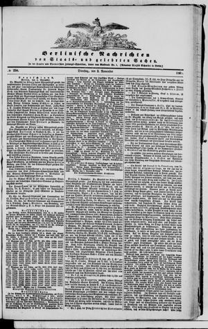 Berlinische Nachrichten von Staats- und gelehrten Sachen vom 03.11.1868