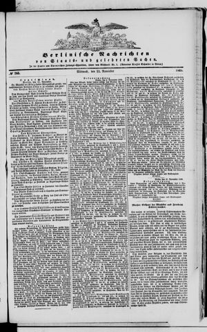 Berlinische Nachrichten von Staats- und gelehrten Sachen vom 11.11.1868