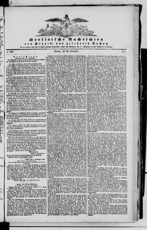 Berlinische Nachrichten von Staats- und gelehrten Sachen vom 13.11.1868