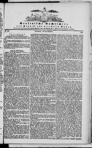 Berlinische Nachrichten von Staats- und gelehrten Sachen vom 28.11.1868