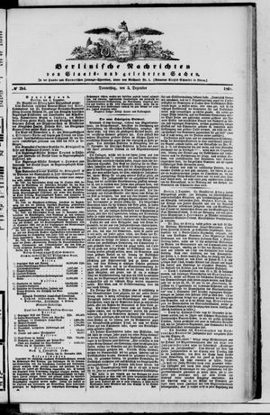 Berlinische Nachrichten von Staats- und gelehrten Sachen vom 03.12.1868
