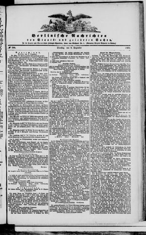 Berlinische Nachrichten von Staats- und gelehrten Sachen vom 08.12.1868
