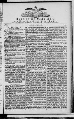 Berlinische Nachrichten von Staats- und gelehrten Sachen on Dec 12, 1868
