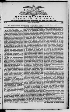 Berlinische Nachrichten von Staats- und gelehrten Sachen vom 25.12.1868